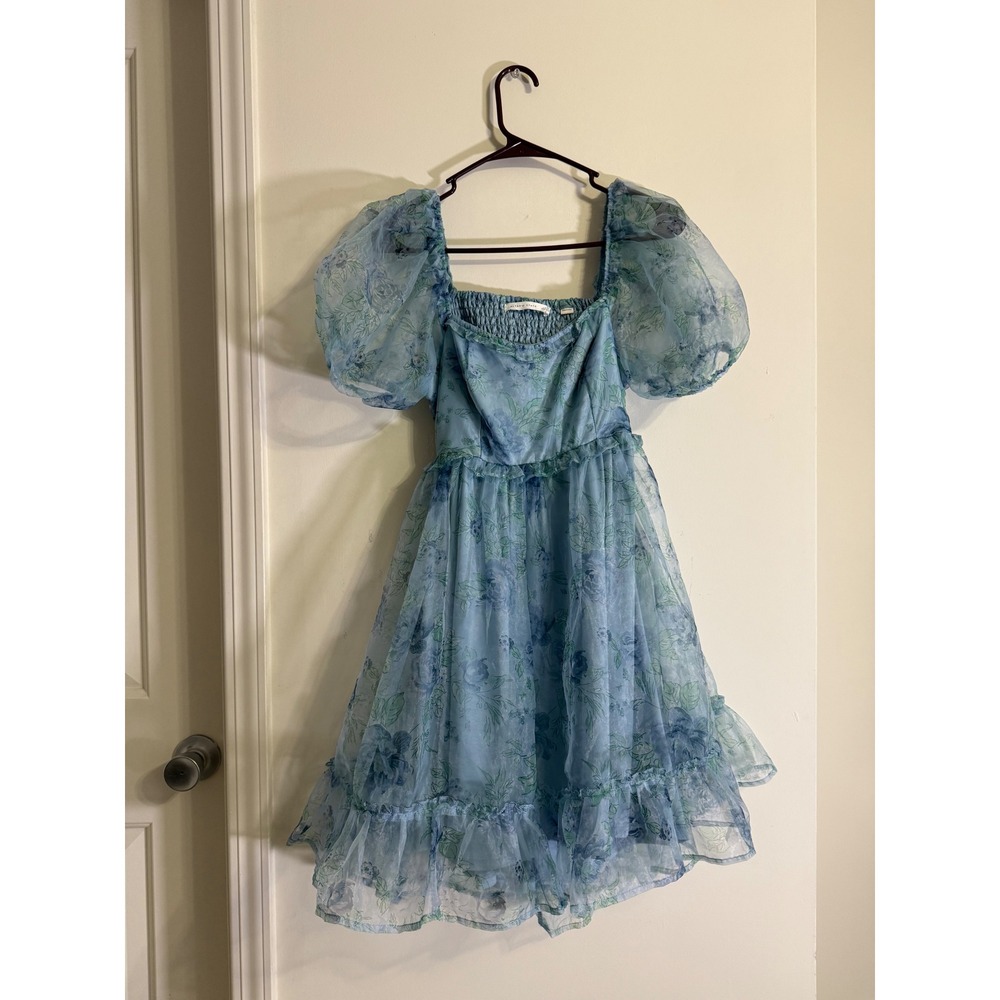 Altar'd State Floral Puff Cottagecore Dress Fairycore Whimsigoth Celestial Flowy